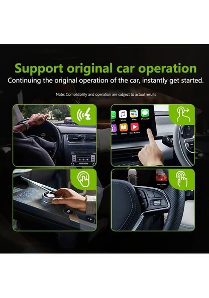 Cbtx Pl8 Carplay / Android Auto Kablosuz Video Kutusu Araç Akıllı Carplay Adaptörüne Kablolu - Karbon Fiber Doku - 12