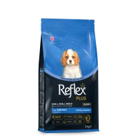 REFLEX PLUS SOMONLU MİNİ VE KÜÇÜK IRK YAVRU KÖPEK MAMASI 3 KG