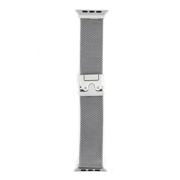 Apple Watch 44mm Zore KRD-25 Metal Hasır Kordon - 3