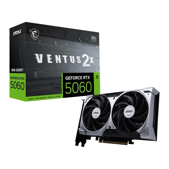 MSI GeForce RTX 5060 8G Ventus 2X OC 8GB DLSS4 128 Bit GDDR7 Ekran Kartı