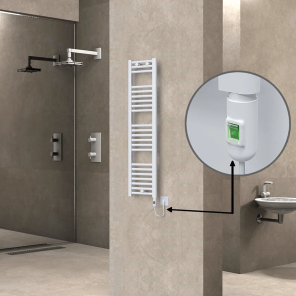 HAITI Elektrikli Havlupan 300x1200 Düz Beyaz (OnOff Düğmeli) 300W