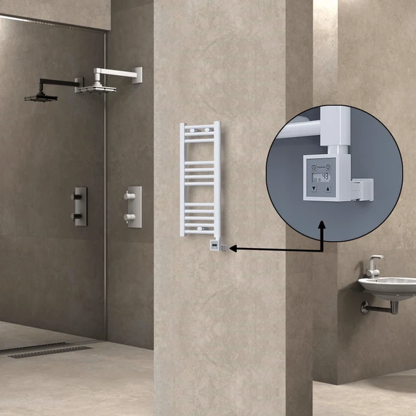 HAITI Elektrikli Havlupan 300x700 Düz Beyaz (KTX3 Termostat) 200W ürün görseli 1