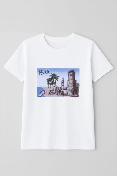 Erkek Bisiklet Yaka %100 Pamuk Belek Baskılı Kısa Kollu T-shirt - 3