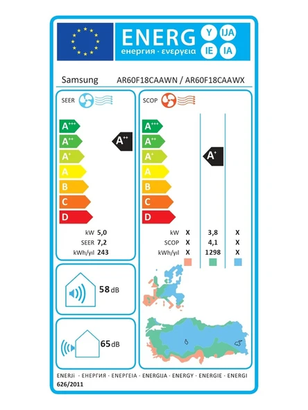 Samsung AR60F24CAAW/SK WindFree Premium Plus 24000 BTU A++ Inverter Duvar Tipi Klima ÜCRETSİZ KARGO- HIZLI TESLİMAT- YETKİLİ SATICI - 3