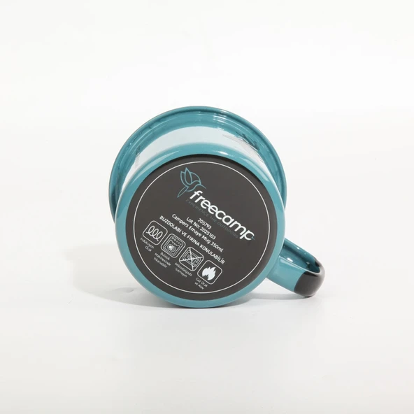 FreeCamp Campers Emaye Mug 350ml Mavi - 4