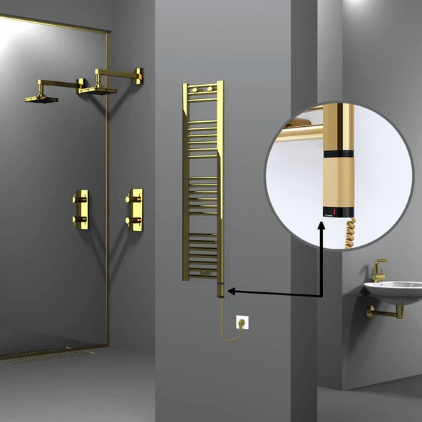 HAITI Elektrikli Havlupan 300x1200 Düz Altın (OneD OnOff ) Sağ 200W ürün görseli 1