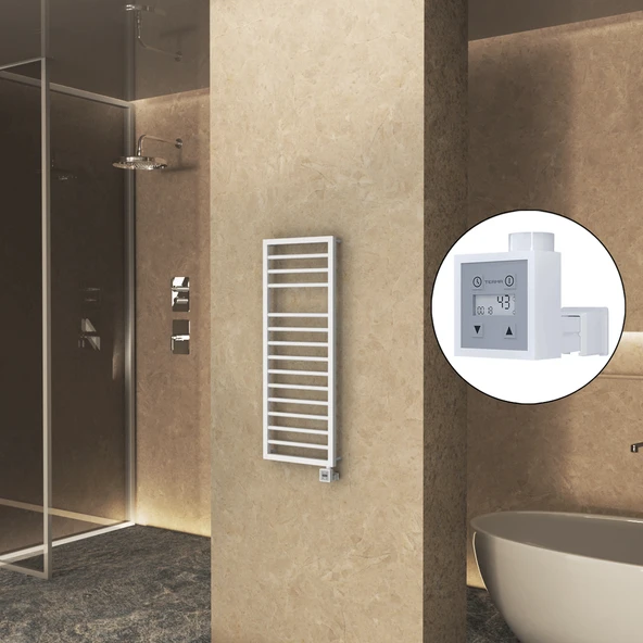 NAXOS Elektrikli Havlupan 500x1193 Beyaz Mat (KTX3 Termostat) 600W ürün görseli