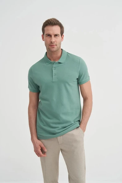 Cazador Erkek 4613 Polo Pike T-shırt S.blue - Resim 2