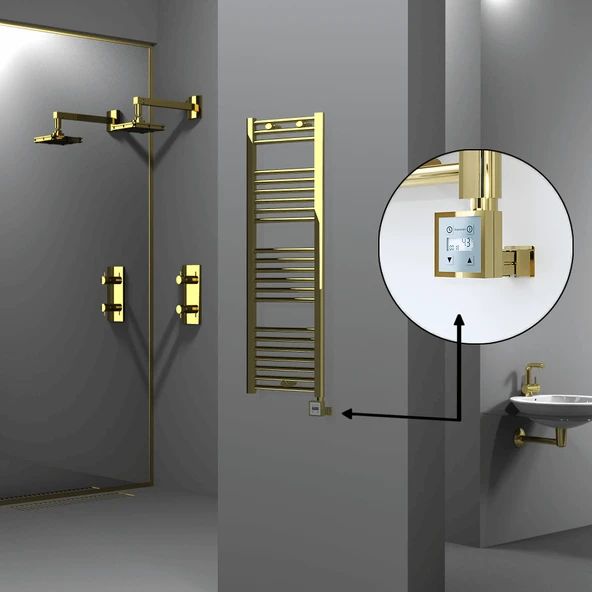 HAITI Elektrikli Havlupan 400x1200 Düz Altın (KTX3 Termostat) 300W ürün görseli 1