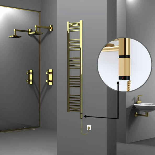 HAITI Elektrikli Havlupan 300x1500 Düz Altın (OneD OnOff ) Sağ 300W ürün görseli