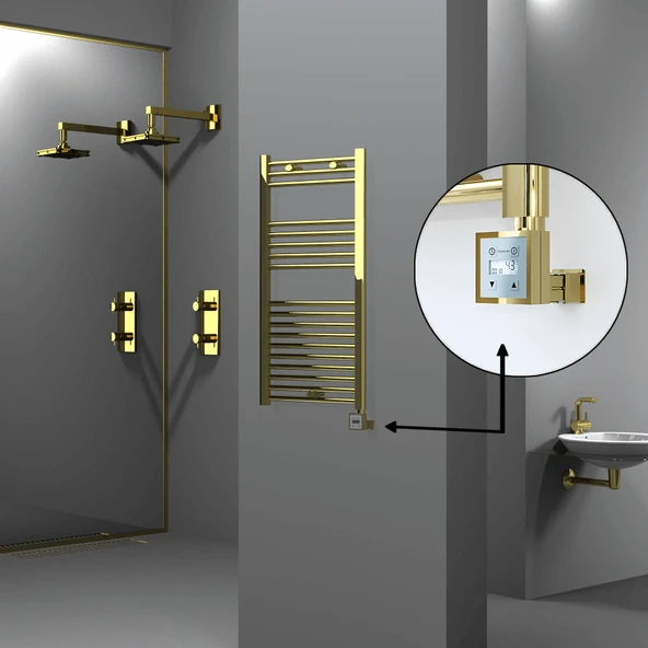 HAITI Elektrikli Havlupan 500x1000 Düz Altın (KTX3 Termostat) 300W ürün görseli