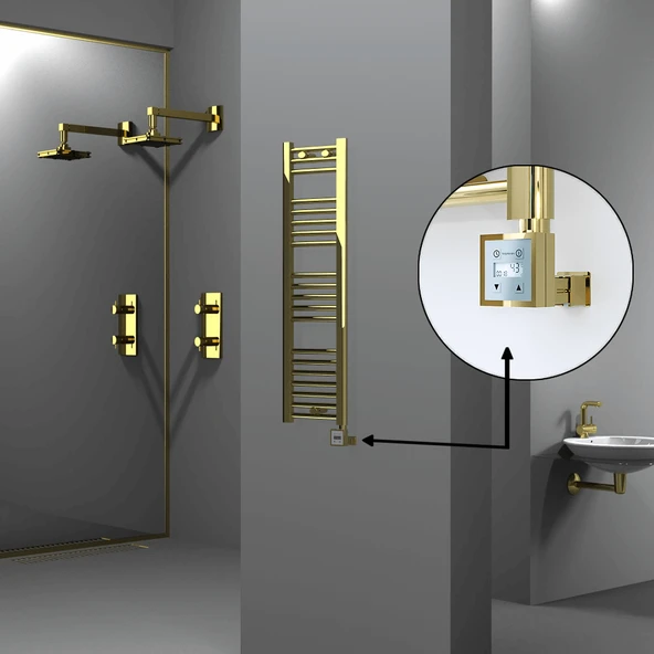 HAITI Elektrikli Havlupan 300x1100 Düz Altın (KTX3 Termostat) 200W ürün görseli 1