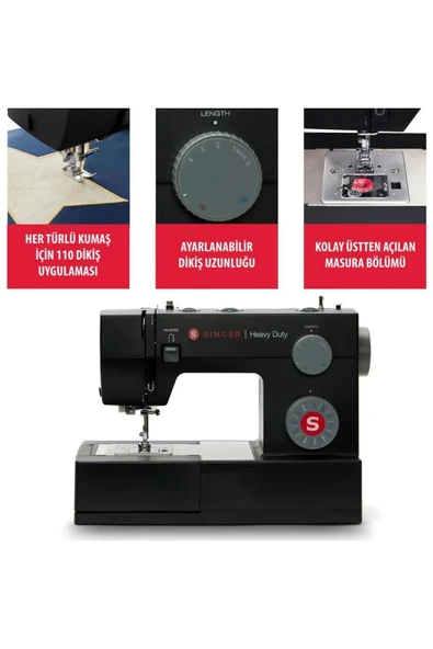 Singer HD 4432 Black TK Dikiş Makinası - 7