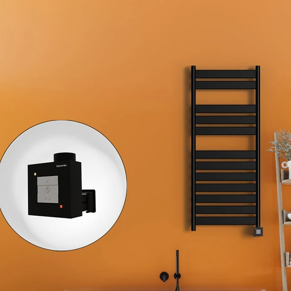 Bora Bora Elektrikli Havlupan 500x1200 Mat Siyah Ktx1 600 Watt ürün görseli 1