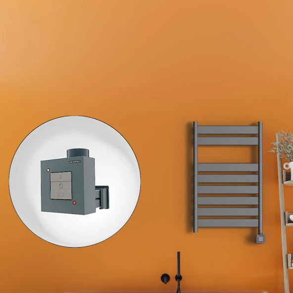 Bora Bora Elektrikli Havlupan 500x800 Antrasit Ktx1 300 Watt ürün görseli 1