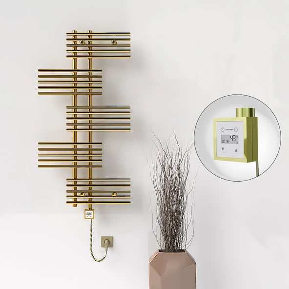 FIJI Elektrikli Havlupan 650x1250 Altın (KTX3 Termostat) 300W Spiral Kablolu ürün görseli 1