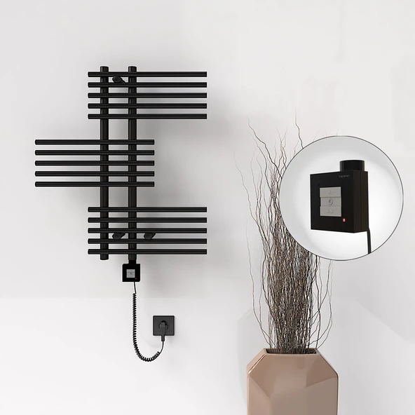 FIJI Elektrikli Havlupan 650x740 Siyah Mat (KTX1 Termostat) 300W Spiral Kablolu ürün görseli