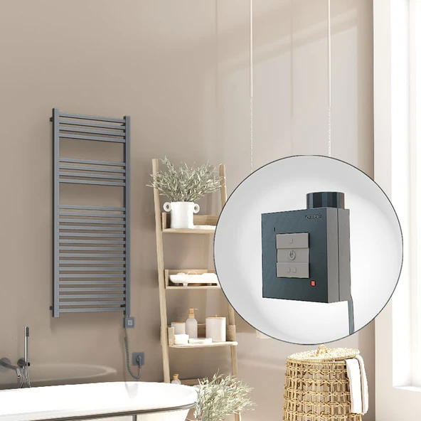 Barbados Elektrikli Havlupan 500x1200 Antrasit Texture (KTX1 Termostat) 600W Spiral Kablolu ürün görseli 1