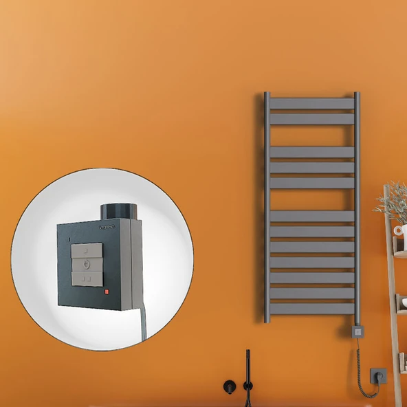 Bora Bora Elektrikli Havlupan 500x1200 Antrasit Ktx1 600 Watt Spiral Kablolu ürün görseli