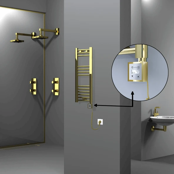 HAITI Elektrikli Havlupan 300x800 Düz Altın (KTX3 Termostat) 200W Spiral Kablolu ürün görseli 1