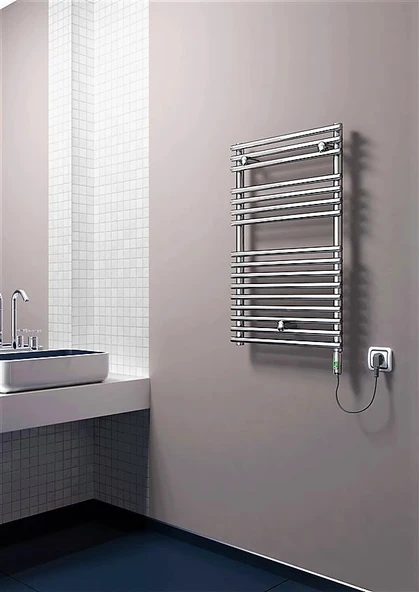 OLIB  Elektrikli Havlupan 500x800 Krom (OnOff Düğmeli) 300W