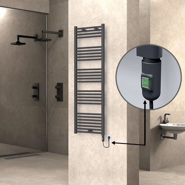 HAITI Elektrikli Havlupan 500x1500 Düz Antrasit (OnOff Düğmeli) 600W ürün görseli