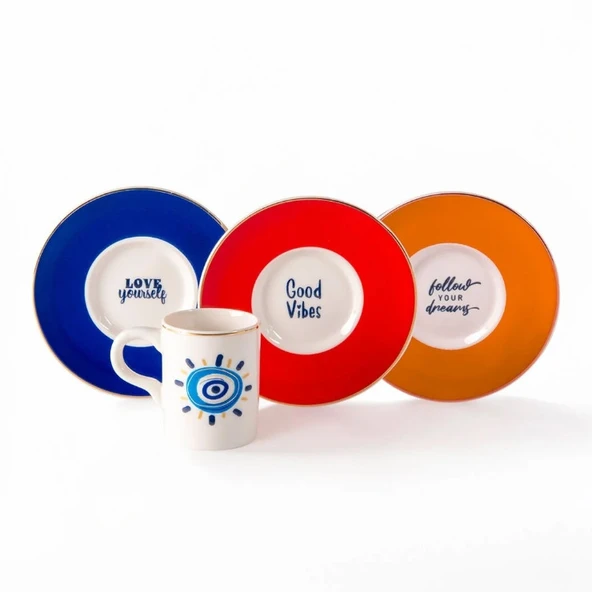 Güral Porselen Atina 12 Parça Kahve Fincan Takımı 6705 - 2