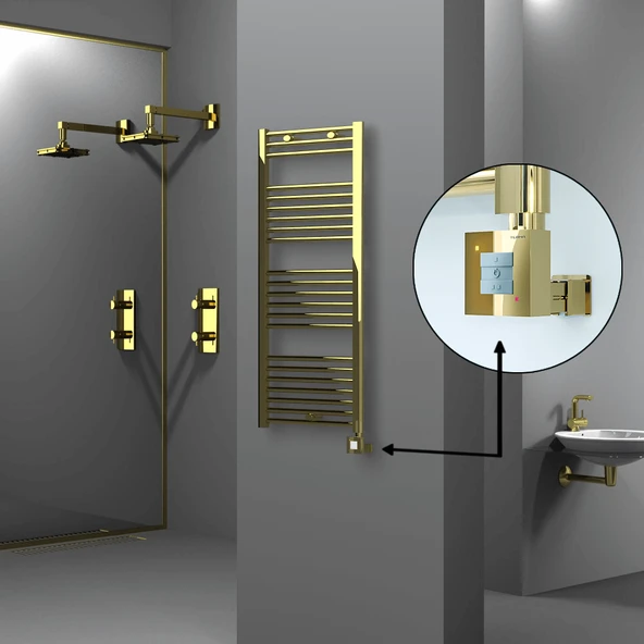 HAITI Elektrikli Havlupan 500x1200 Düz Altın (KTX1 Termostat) 300W ürün görseli 1