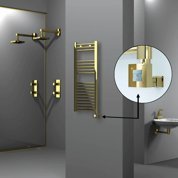 HAITI Elektrikli Havlupan 400x1000 Düz Altın (KTX1 Termostat) 200W ürün görseli 1