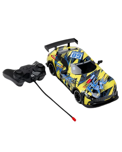 Ctoys 1:16 Uzaktan Kumandalı Neon Işıklı Spor Araba Sarı P383 - 3