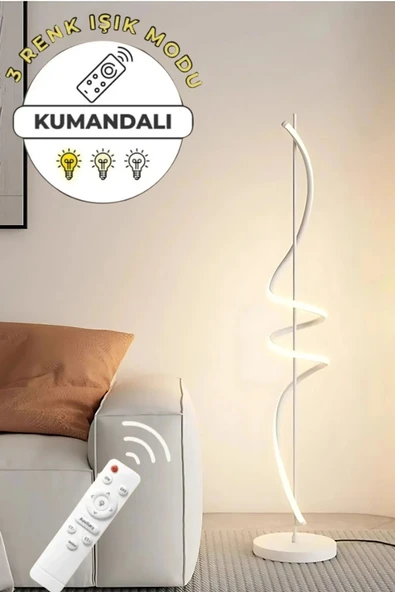 Ömür Avize peri beyaz 3 renk kumandalı lambader
