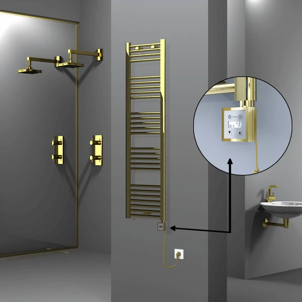 HAITI Elektrikli Havlupan 400x1500 Düz Altın (KTX3 Termostat) 300W Spiral Kablolu ürün görseli 1