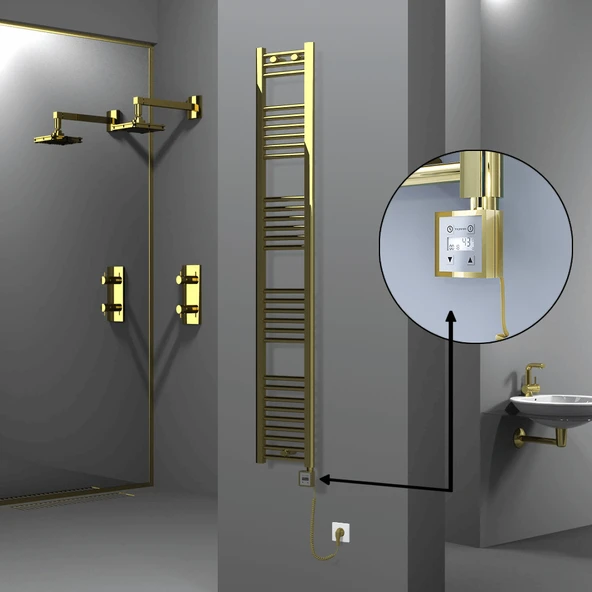 HAITI Elektrikli Havlupan 300x1800 Düz Altın (KTX3 Termostat) 300W Spiral Kablolu ürün görseli 1