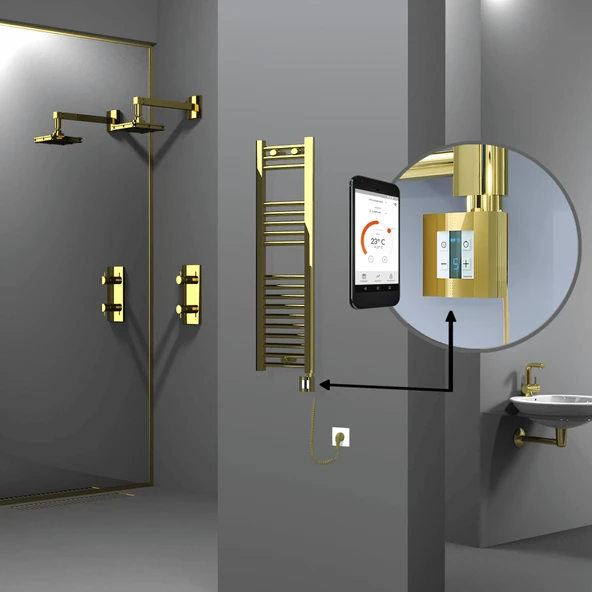 HAITI Elektrikli Havlupan 300x1000 Düz Altın (KTX4 Termostat) 200W Spiral Kablolu ürün görseli