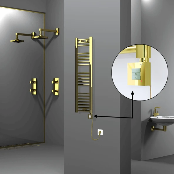 HAITI Elektrikli Havlupan 300x1100 Düz Altın (KTX1 Termostat) 200W Spiral Kablolu ürün görseli 1