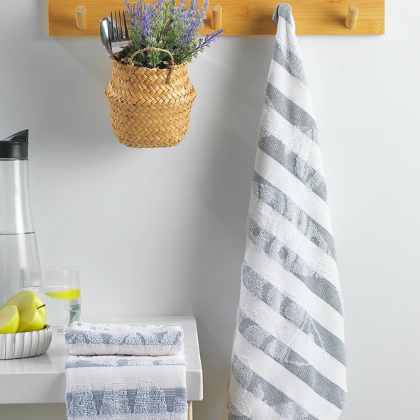 Schafer Home Alessa 2 li Kurulama Bezi 40x60 Cm-Antrasit