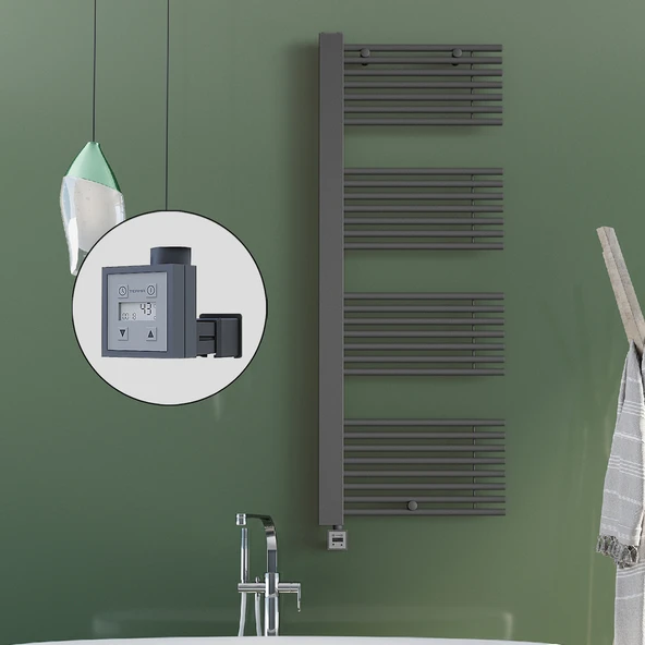 MALE Elektrikli Havlupan 600x1600  Antrasit (KTX3 Termostat) 1000W Spiral Kablolu ürün görseli 1