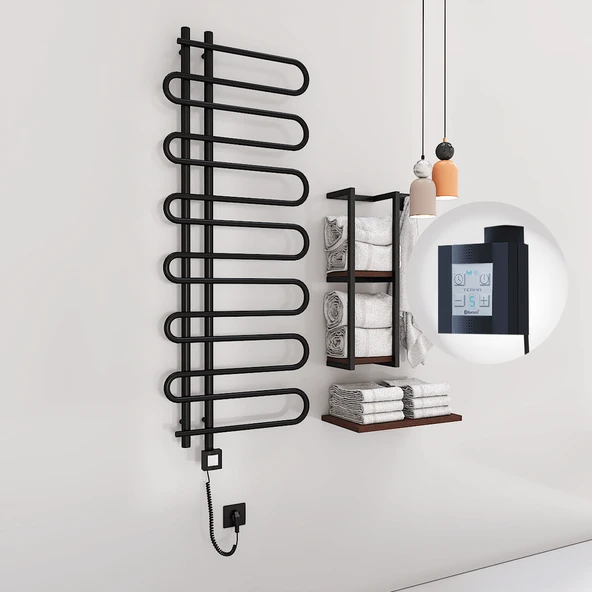 ZANTE Elektrikli Havlupan 600x1400  Siyah (KTX4 Termostat) 600W Spiral Kablolu ürün görseli 1