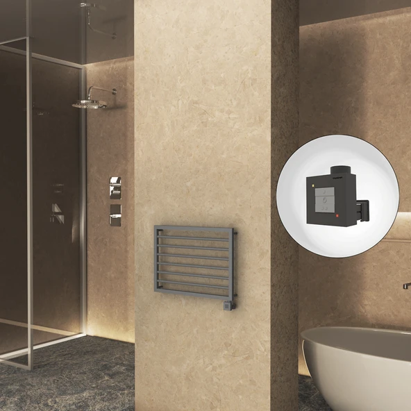 NAXOS Elektrikli Havlupan 800x578 Antrasit Texture (KTX1 Termostat) 300W ürün görseli