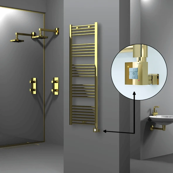 HAITI Elektrikli Havlupan 500x1500 Düz Altın (KTX1 Termostat) 600W ürün görseli 1