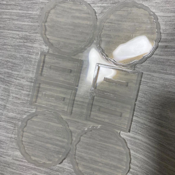 Epoksi  Silikon Kalıp Tırtıklı Kenar Ayaklı Magnet Kalıbı 7 CM  4 Lü - Resim 4