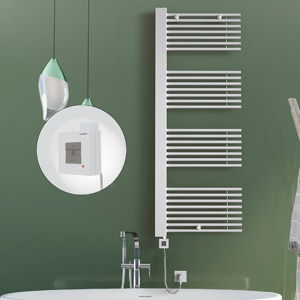 MALE Elektrikli Havlupan 600x1600  Beyaz (KTX1 Termostat) 1000W ürün görseli 1