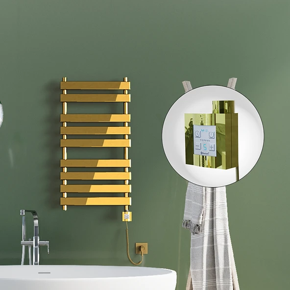 TAHITI Elektrikli Havlupan 500x1300 Altın  (KTX4 Termostat) 600W Spiral Kablolu ürün görseli 1