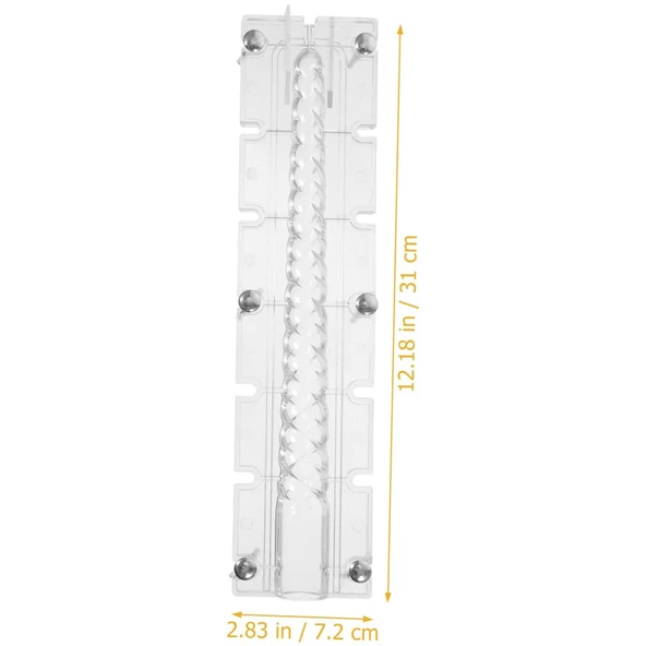 Poli Karbon Mum Kalıbı Şamdanlık  Uzun  Burgulu 31 CM - 6