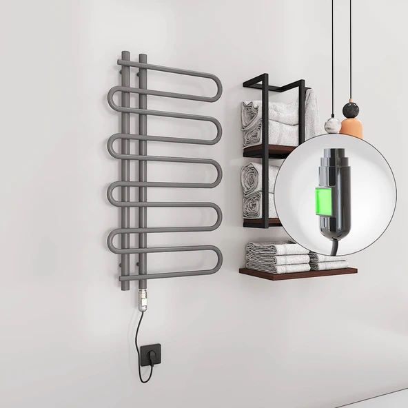 ZANTE Elektrikli Havlupan 500x1000  Antrasit (OnOff Düğmeli) 300W ürün görseli 1