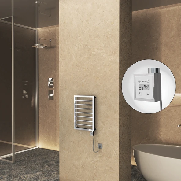 NAXOS Elektrikli Havlupan 450x655 Krom  (KTX3 Termostat) 200W Spiral Kablolu ürün görseli