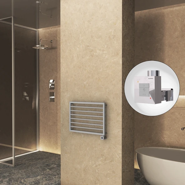 NAXOS Elektrikli Havlupan 800x578 Gri 7012 Texture (KTX1 Termostat) 300W ürün görseli 1