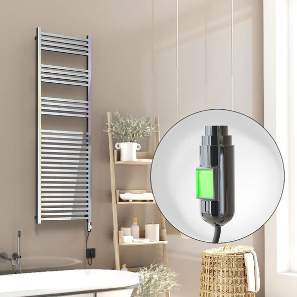 Barbados Elektrikli Havlupan 500x1600 Krom  (OnOff Düğmeli) 600W