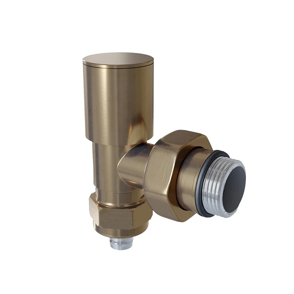 Radyatör Vanası 12 Mat Nikel Köşe Pex (Metal Volanlı 16*2mm Boru Bağl. Rakorlu)