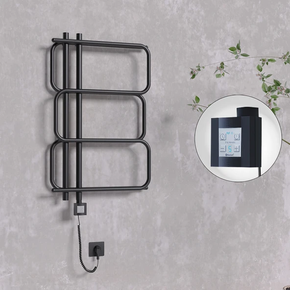 MATSU Elektrikli Havlupan 540x884  Siyah (KTX4 Termostat) 300W Spiral Kablolu ürün görseli 1